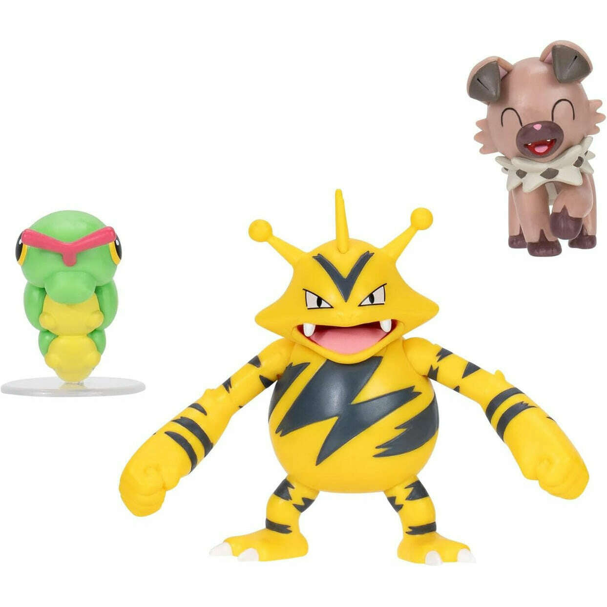 Toys N Tuck:Pokemon Battle Figure Set - Caterpie,Electabuzz,Rockruff,Pokemon