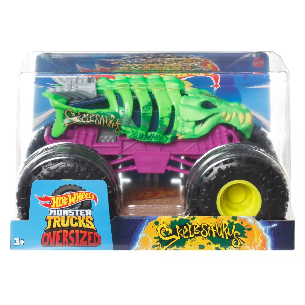 Toys N Tuck:Hot Wheels Monster Trucks Oversized - Skelesaurus,Hot Wheels