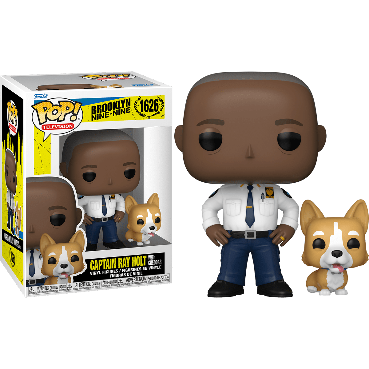 Toys N Tuck:Pop! Vinyl - Brooklyn Nine-Nine - Captain Ray Holt with Cheddar 1626,Funko