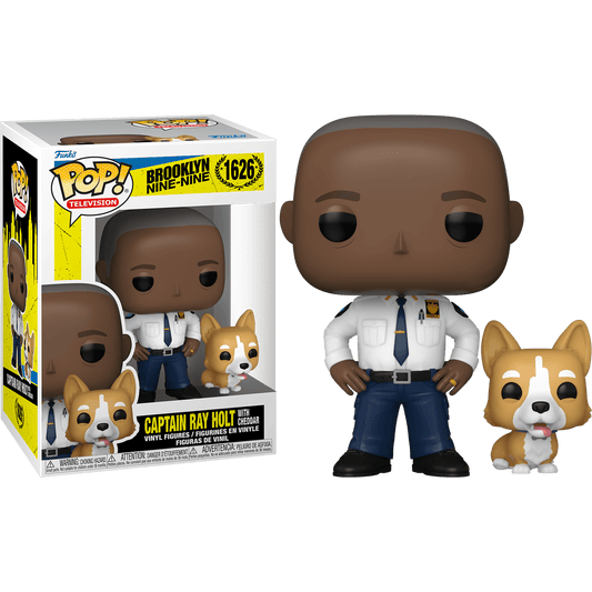 Toys N Tuck:Pop! Vinyl - Brooklyn Nine-Nine - Captain Ray Holt with Cheddar 1626,Funko