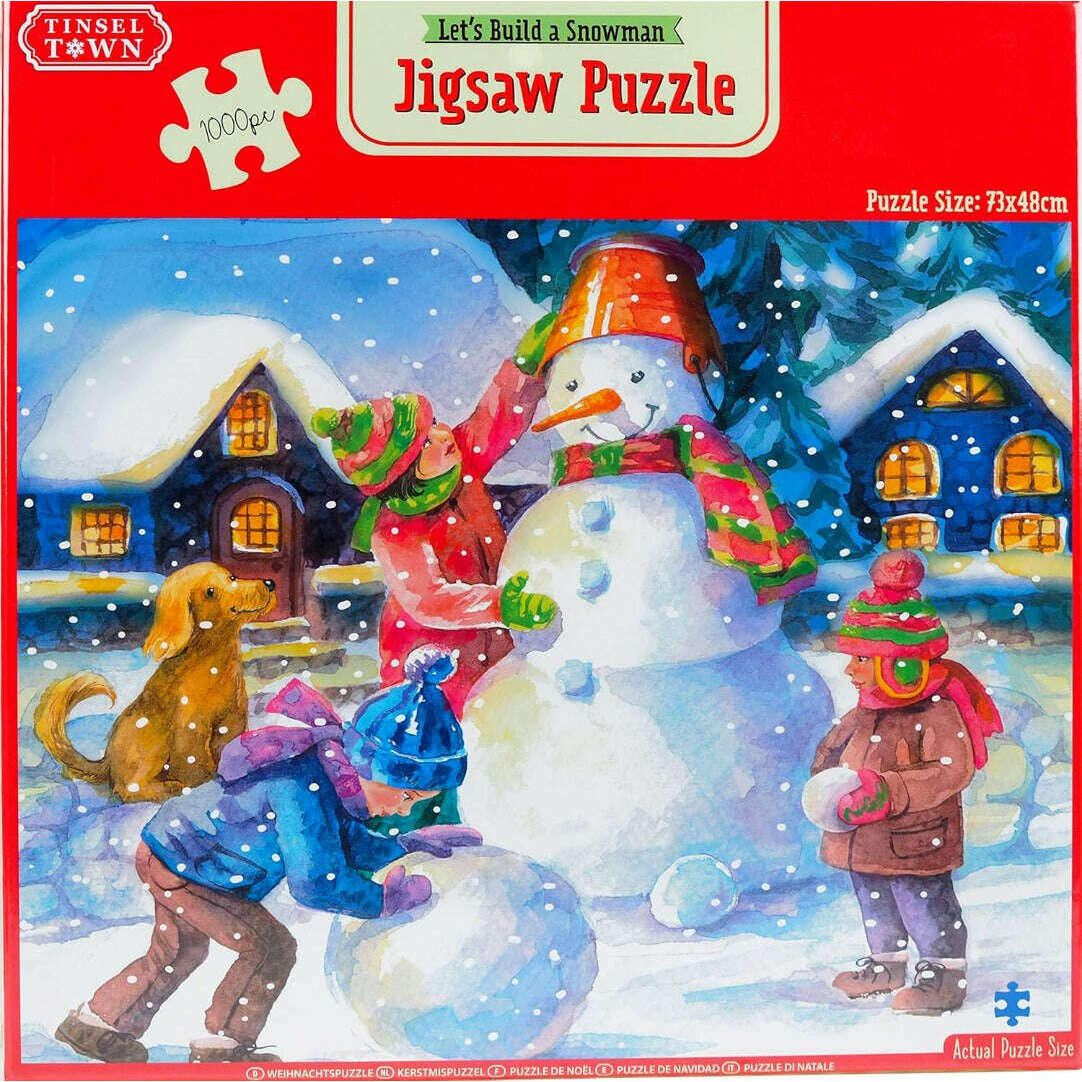 Toys N Tuck:Tinsel Town 1000pc Puzzle Let's Build A Snowman,Ravensburger