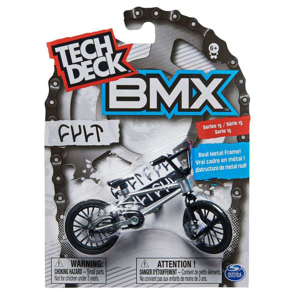 Toys N Tuck:Tech Deck Single Pack BMX - Cult (Silver & Black),Tech Deck