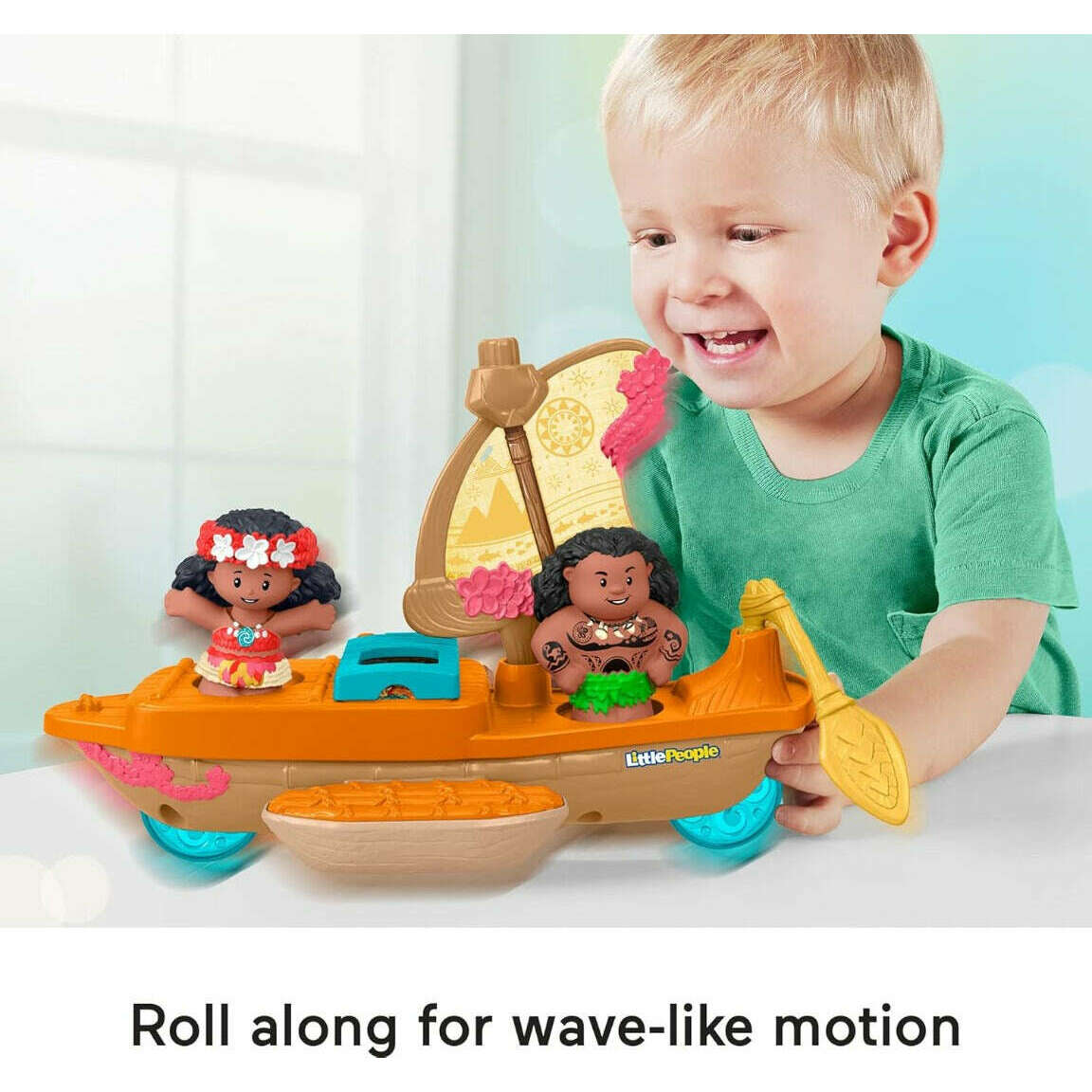 Toys N Tuck:Fisher-Price Little People Disney Princess Moana & Maui's Canoe,Little People