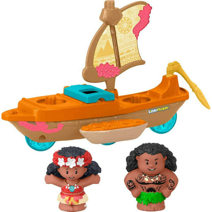 Toys N Tuck:Fisher-Price Little People Disney Princess Moana & Maui's Canoe,Little People