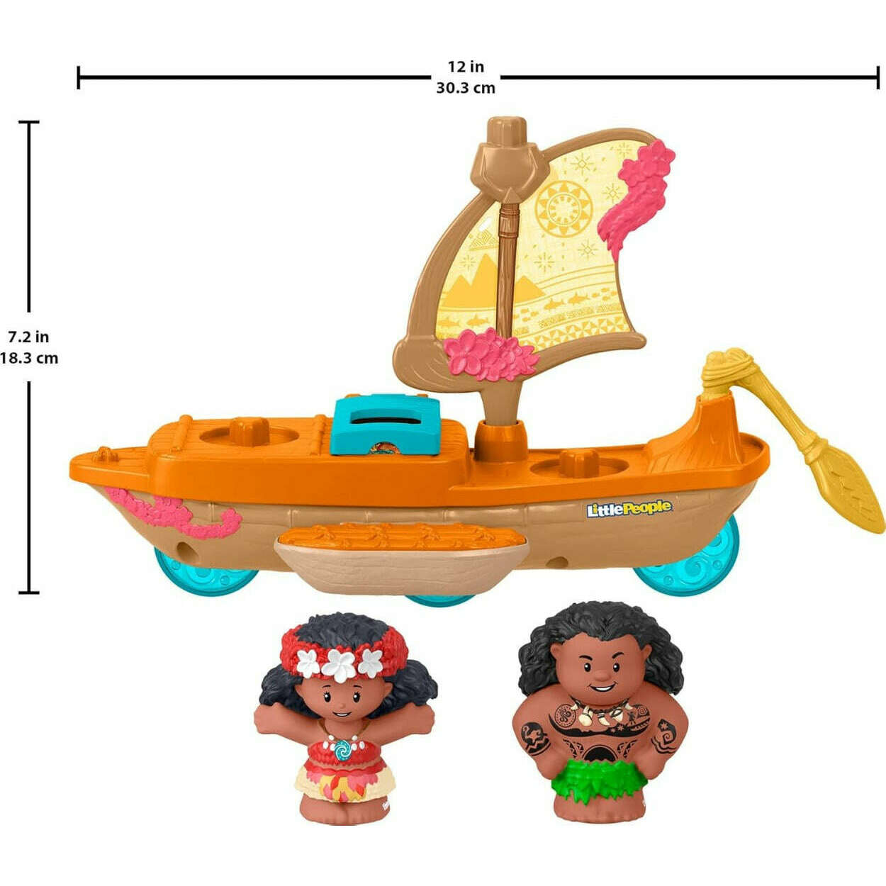 Toys N Tuck:Fisher-Price Little People Disney Princess Moana & Maui's Canoe,Little People