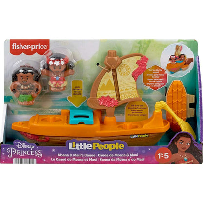 Toys N Tuck:Fisher-Price Little People Disney Princess Moana & Maui's Canoe,Little People