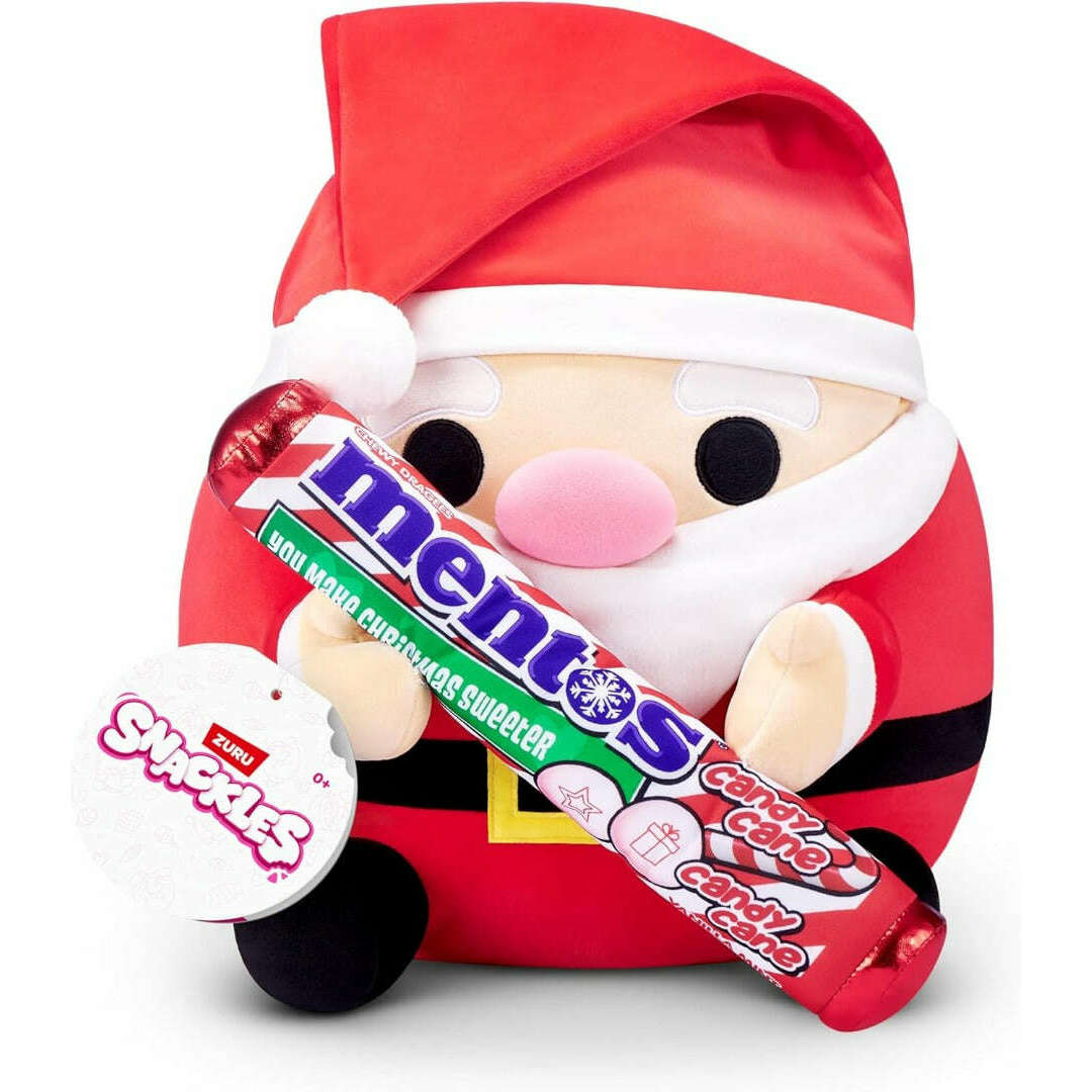 Toys N Tuck:Snackles Christmas 35cm Large Plush Santa with Candy Cane Mentos,Snackles