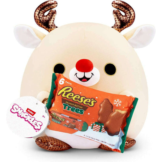 Toys N Tuck:Snackles Christmas 35cm Large Plush Reindeer with Reece's Peanut Butter Trees,Snackles