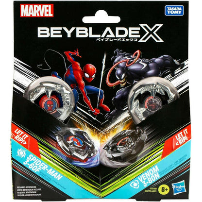 Toys N Tuck:Beyblade X Marvel Spider-man 3-60F VS Venom 3-80N,Beyblade