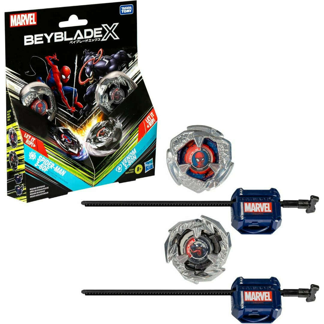 Toys N Tuck:Beyblade X Marvel Spider-man 3-60F VS Venom 3-80N,Beyblade