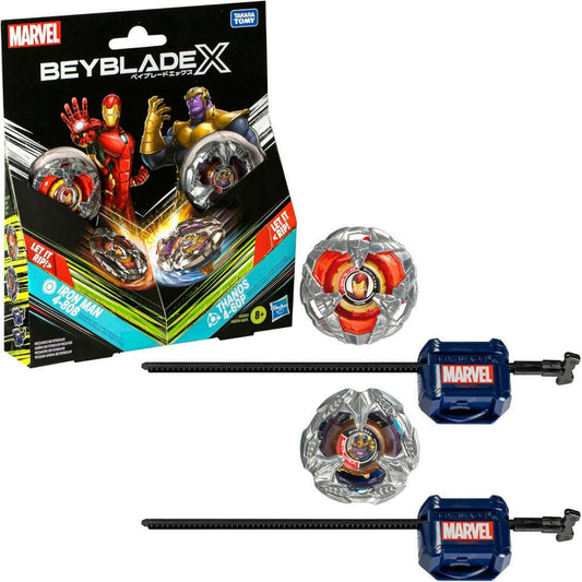 Toys N Tuck:Beyblade X Marvel Ironman 4-80B VS Thanos 4-60P,Beyblade