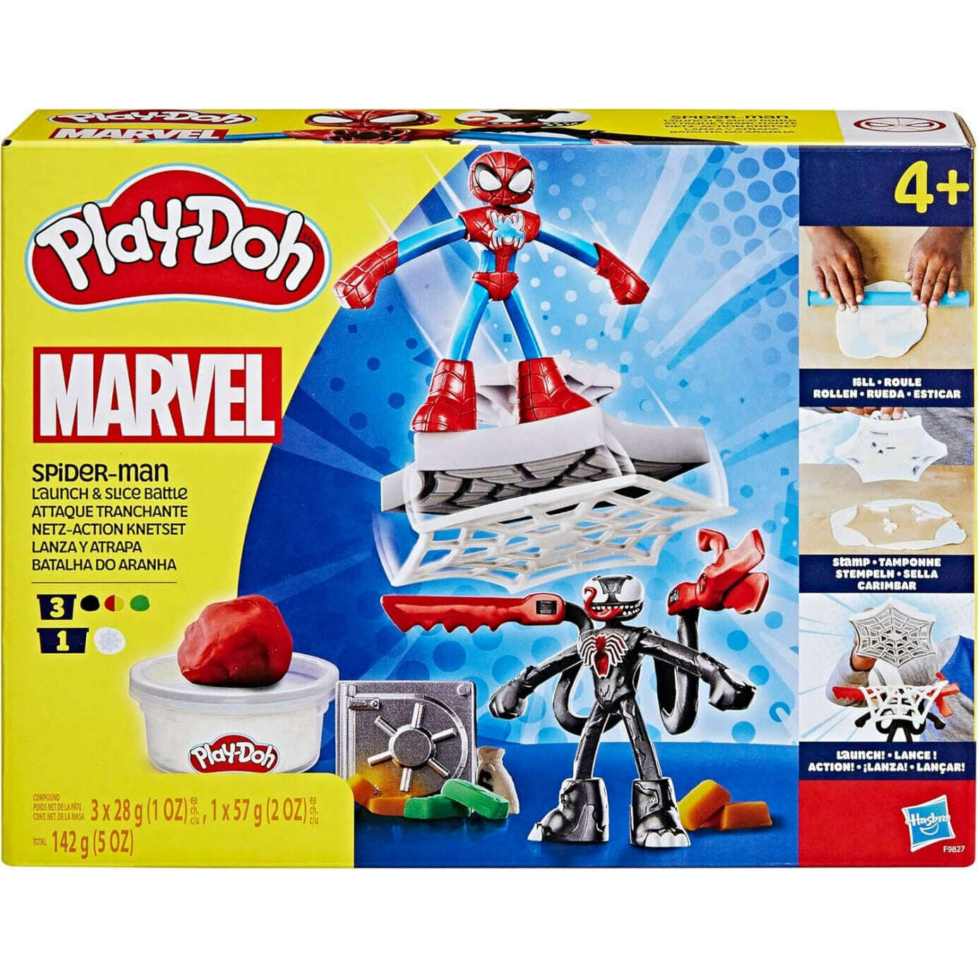 Toys N Tuck:Play-Doh Marvel Spider-Man Launch & Slice Battle Playset,Play-Doh