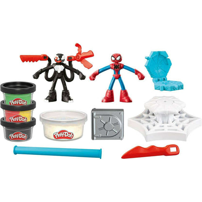 Toys N Tuck:Play-Doh Marvel Spider-Man Launch & Slice Battle Playset,Play-Doh