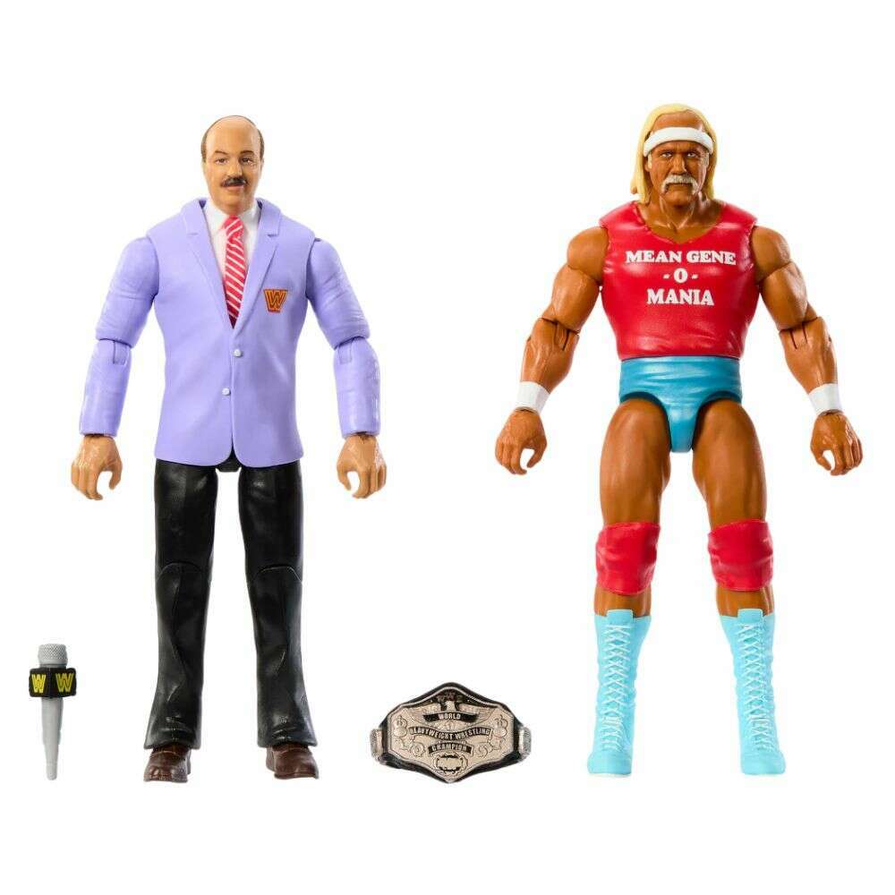 Toys N Tuck:WWE Action Figure - Main Event Showdown Series #19 - Mean Gene Okerlund & Hulk Hogan,WWE