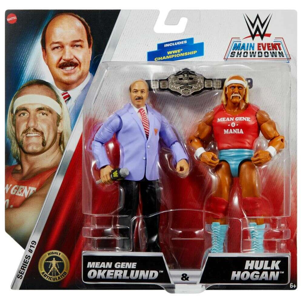 Toys N Tuck:WWE Action Figure - Main Event Showdown Series #19 - Mean Gene Okerlund & Hulk Hogan,WWE