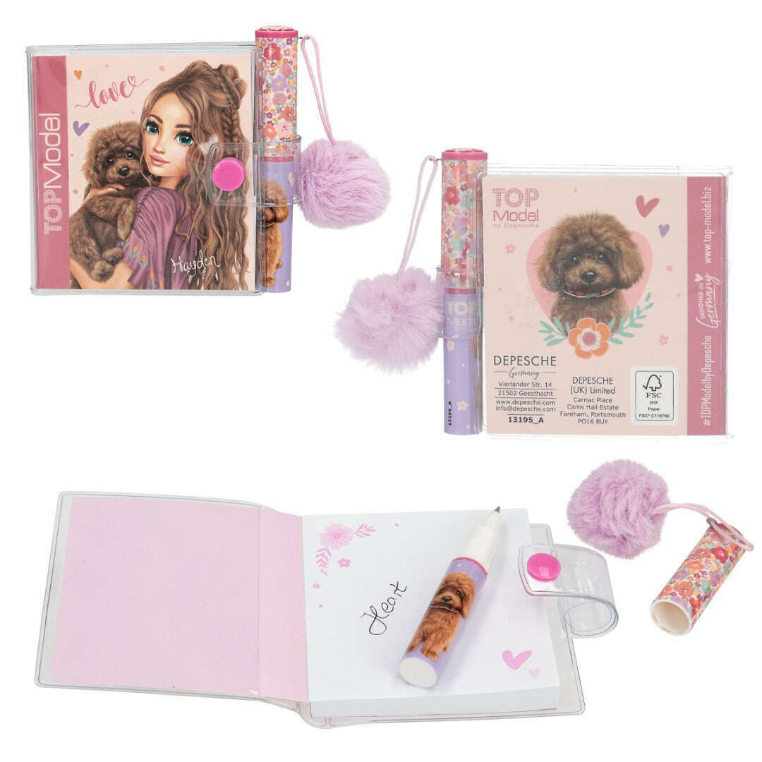 Toys N Tuck:Depesche Top Model Floral Mini Notebook With Ballpen,Top Model