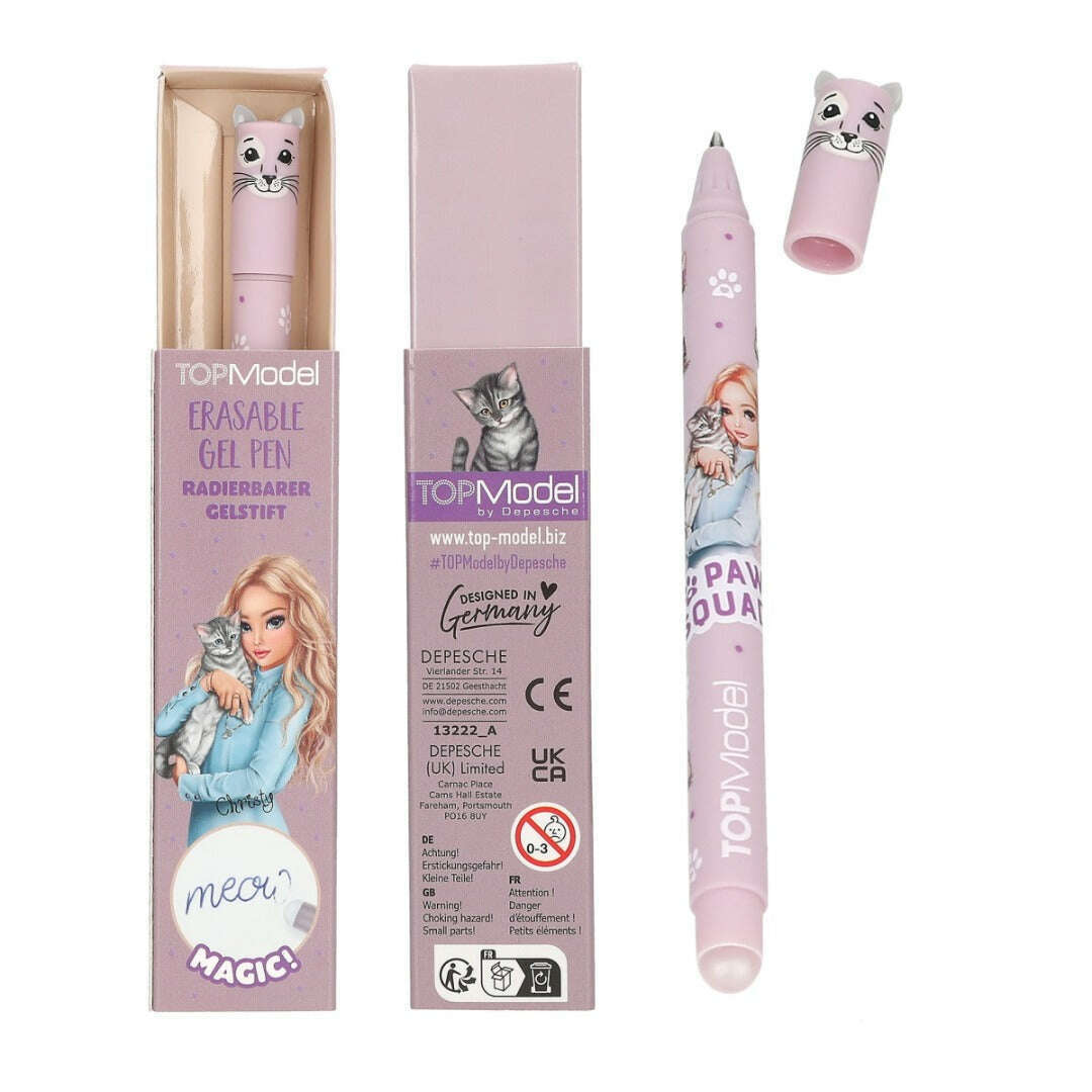 Toys N Tuck:Depesche Top Model Kitty & Doggy Erasabale Gel Pen,Top Model