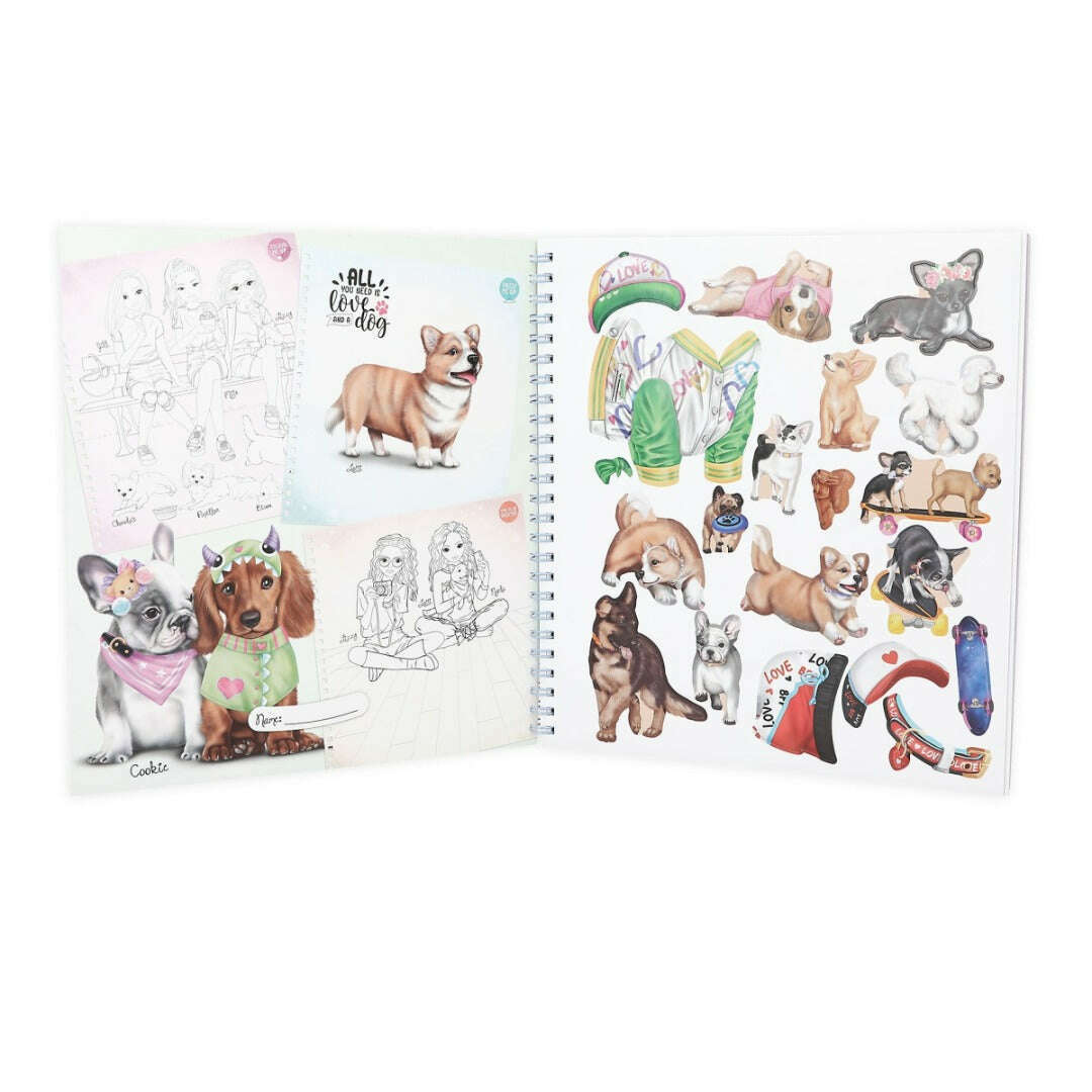 Toys N Tuck:Depesche Top Model Doggy Colouring Book,Top Model