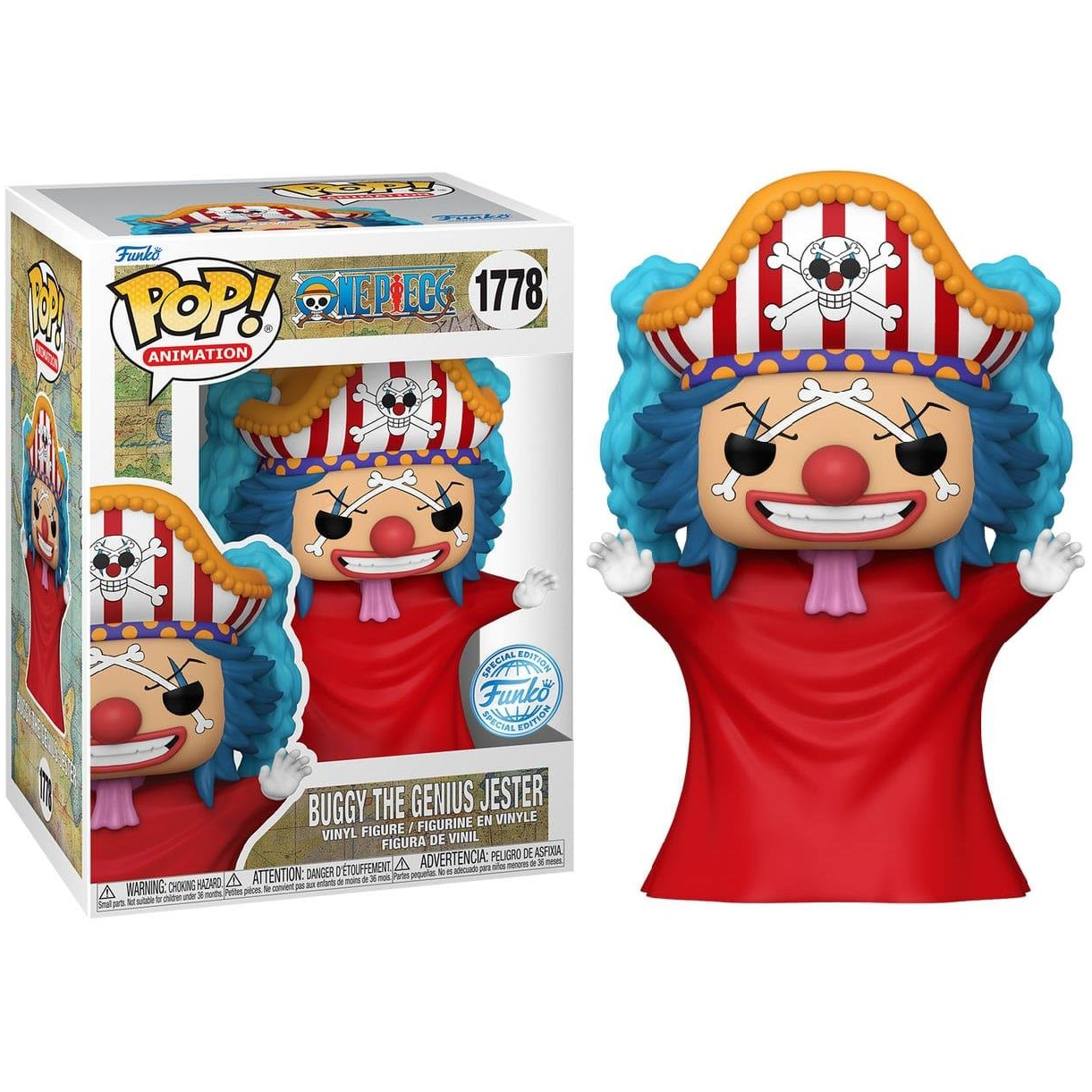 Toys N Tuck:Pop! Vinyl - One Piece - Buggy The Genius Jester 1778,One Piece