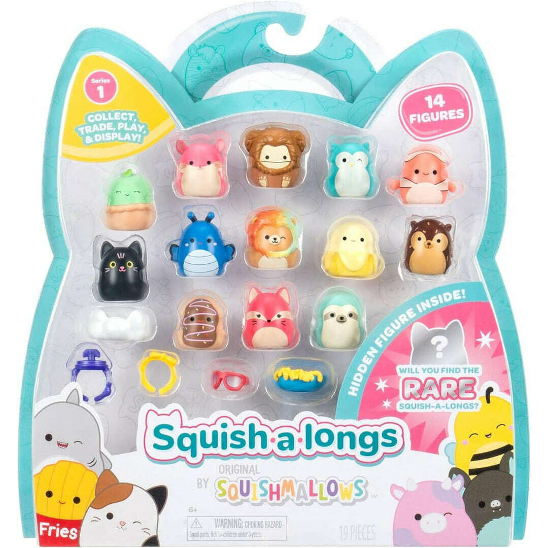 Toys N Tuck:Squishmallows Squish-A-Longs 14 Figure Pack (Series 1),Squishmallows Squish-A-Longs