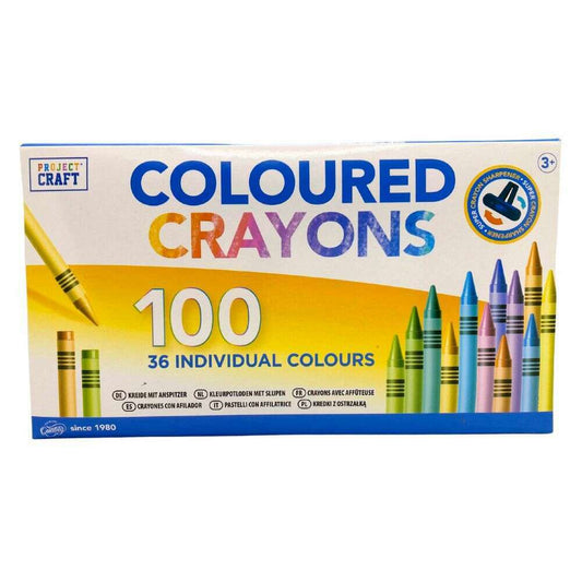 Toys N Tuck:Project Craft 100 Coloured Crayons Set,RMS International