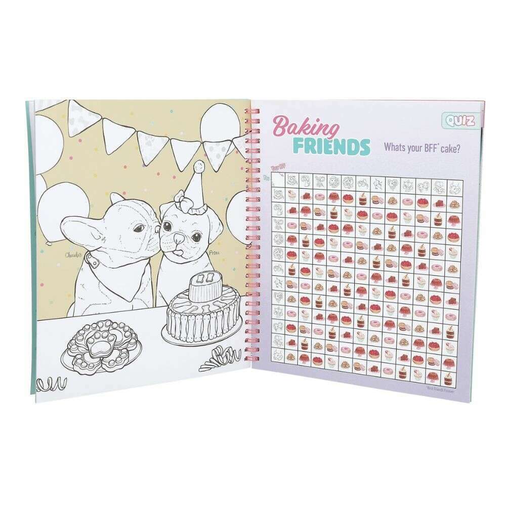 Toys N Tuck:Depesche Top Model Cake & Bake Colouring Book with Sequins,Top Model