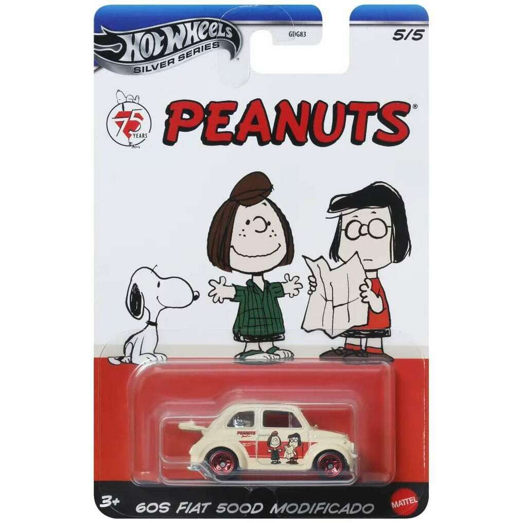 Toys N Tuck:Hot Wheels Silver Series Peanuts 60s Fiat 500D Modificado JCB85,Hot Wheels