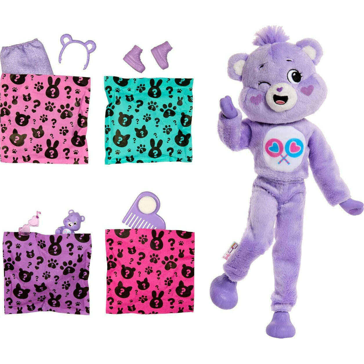 Toys N Tuck:Barbie Cutie Reveal Care Bears Series - Share Bear,Barbie