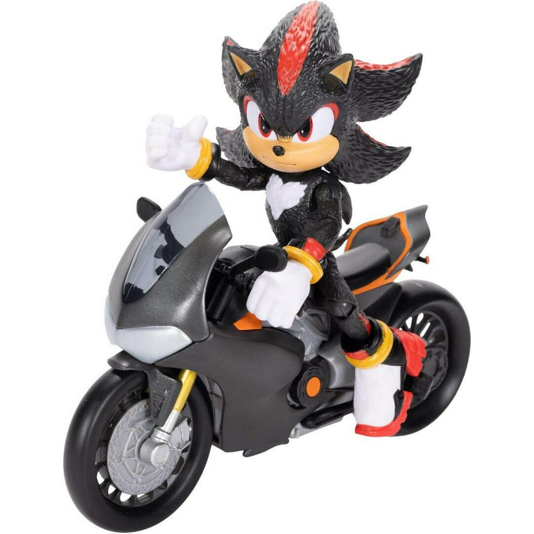 Toys N Tuck:Sonic The Hedgehog 3 Movie - Shadow With Motorcycle Playset,Sonic The Hedgehog