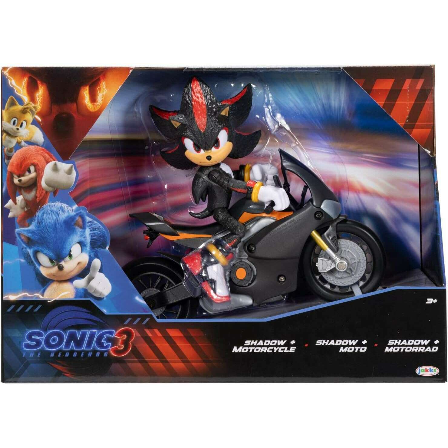 Toys N Tuck:Sonic The Hedgehog 3 Movie - Shadow With Motorcycle Playset,Sonic The Hedgehog