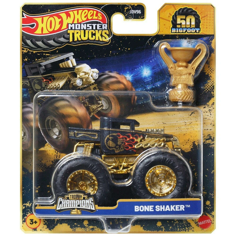 Toys N Tuck:Hot Wheels Monster Trucks Trophy Champions - Bone Shaker,Hot Wheels