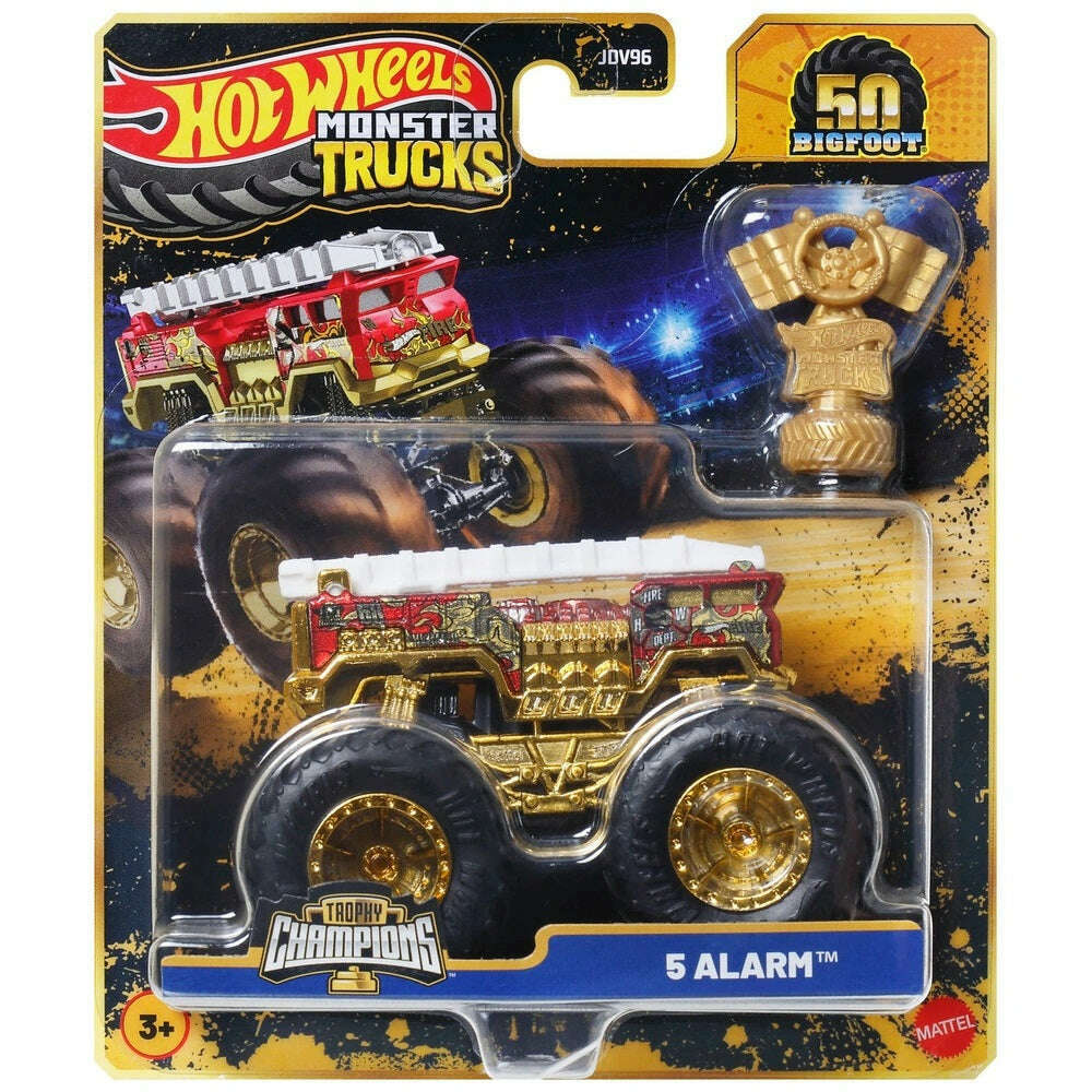 Toys N Tuck:Hot Wheels Monster Trucks Trophy Champions - 5 Alarm,Hot Wheels