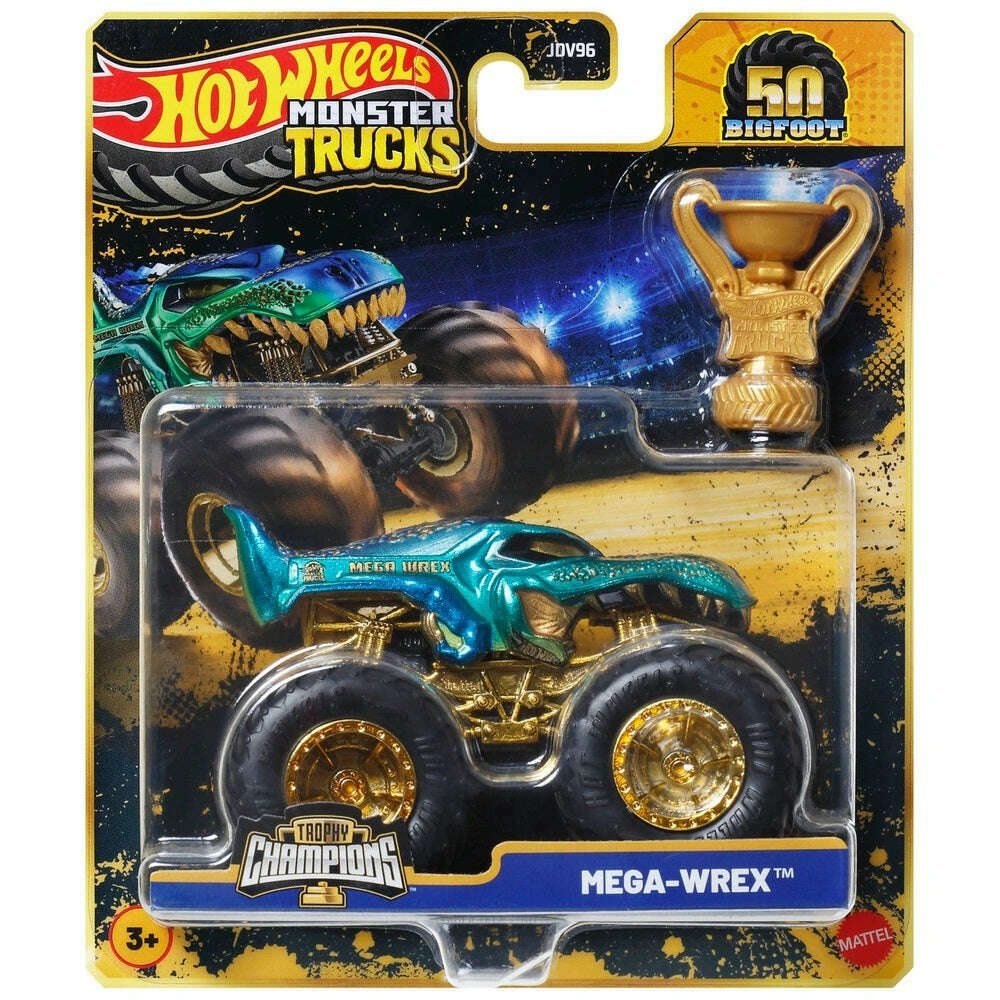 Toys N Tuck:Hot Wheels Monster Trucks Trophy Champions - Mega-Wrex,Hot Wheels