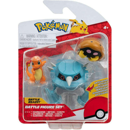 Toys N Tuck:Pokemon Battle Figure Set - Charmander Metang Kabuto,Pokemon