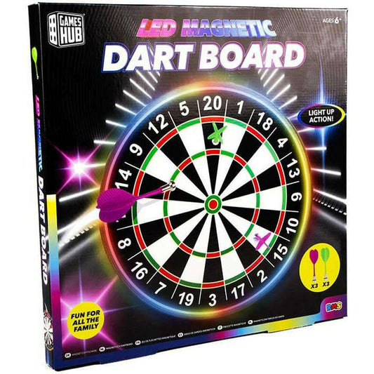 Toys N Tuck:Games Hub Led Magnetic Dart Board,Games Hub