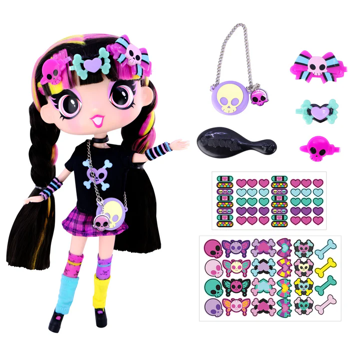 Toys N Tuck:Decora Girlz Sticker ‘n’ Style 11" Fashion Doll - Luna,Decora Girlz