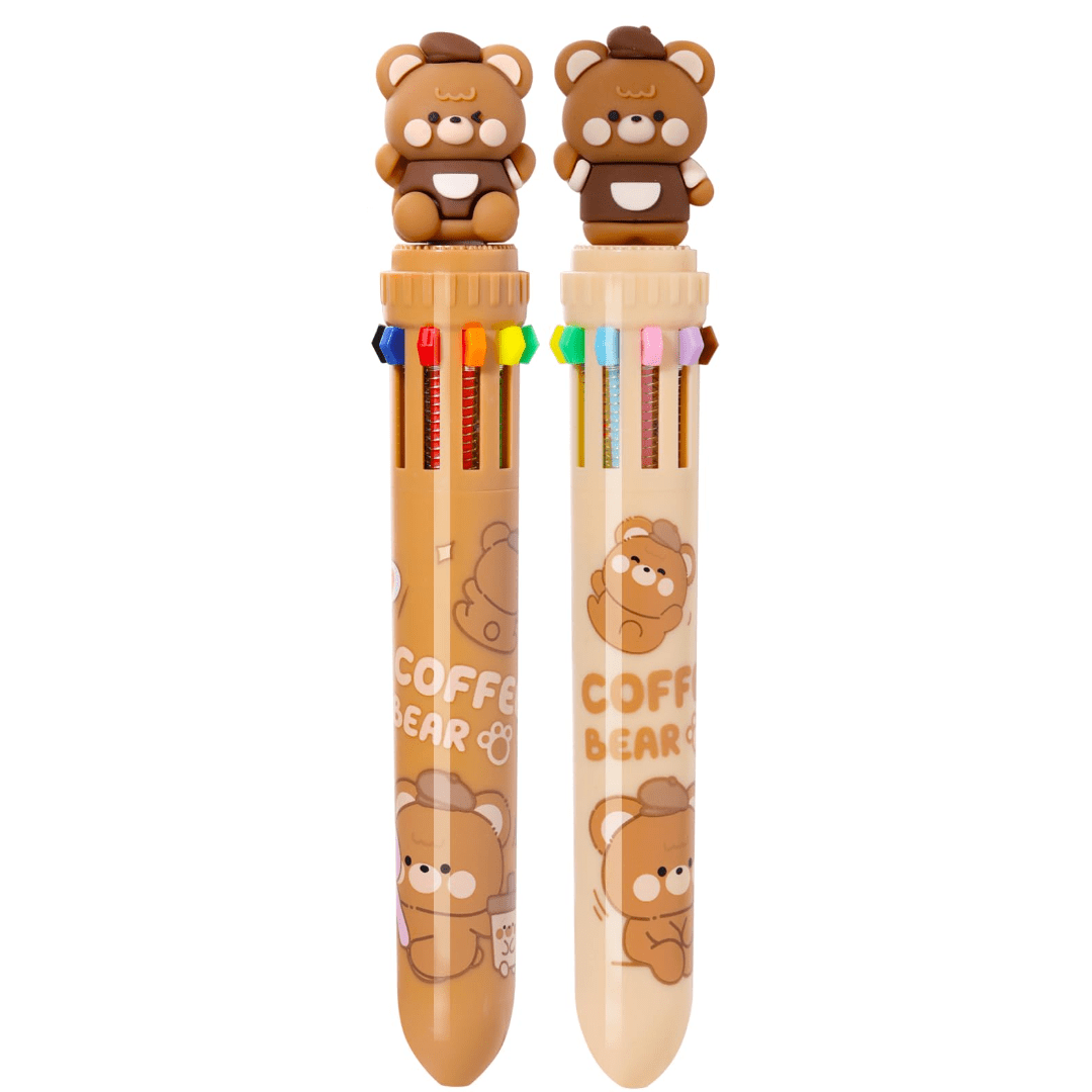 Toys N Tuck:Kenji Kuki Coffee Bear Multicolour Pen,Kenji