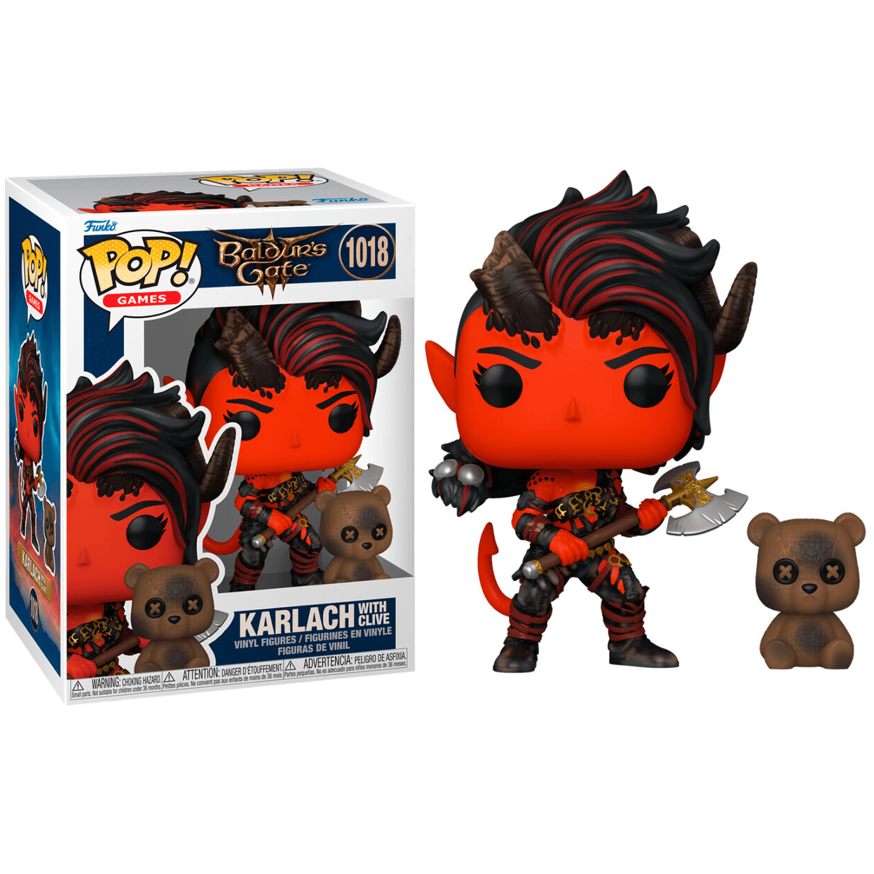 Toys N Tuck:Pop! Vinyl - Baldur's Gate - Karlach With Clive 1018,Baldur's Gate