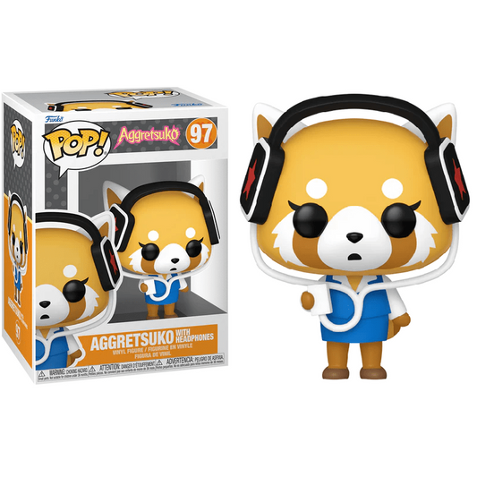 Toys N Tuck:Pop Vinyl - Aggretsuko - Aggretsuko With Headphones 97,Aggretsuko