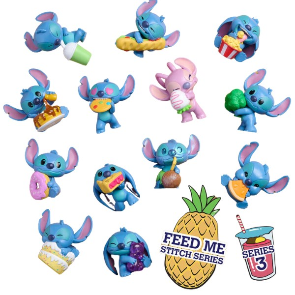 Toys N Tuck:Disney Stitch Collectible Mini Figure Feed Me Stitch Series	3,Disney