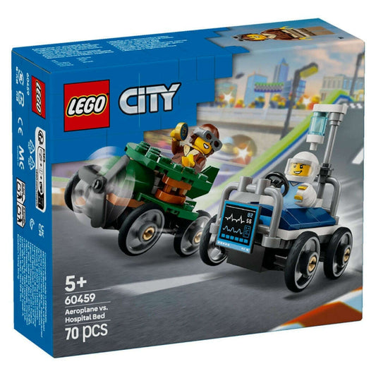 Toys N Tuck:Lego 60459 City Aeroplane vs. Hospital Bed Race Car Pack,Lego City