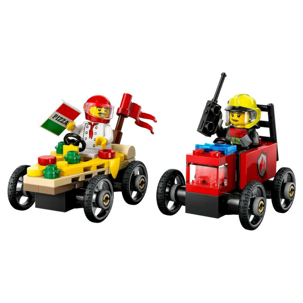 Toys N Tuck:Lego 60458 City Pizza vs. Fire Truck Race Car Pack,Lego City