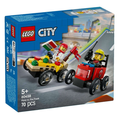 Toys N Tuck:Lego 60458 City Pizza vs. Fire Truck Race Car Pack,Lego City