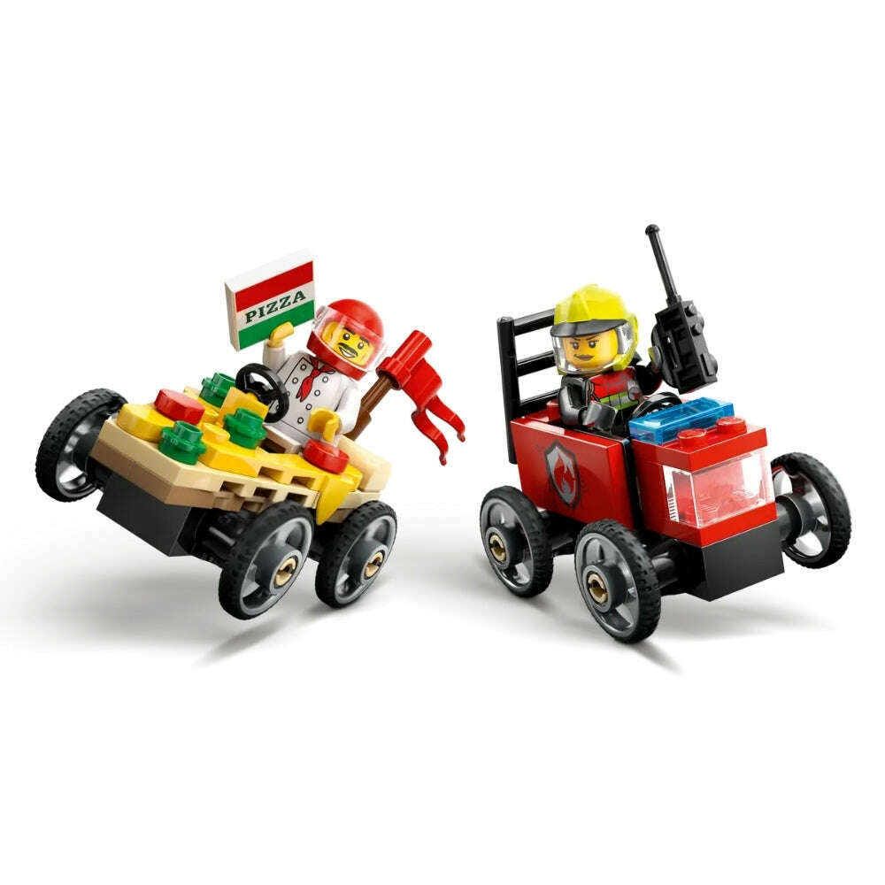 Toys N Tuck:Lego 60458 City Pizza vs. Fire Truck Race Car Pack,Lego City