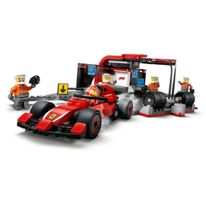 Toys N Tuck:Lego 60443 City F1 Pit Stop & Pit Crew with Ferrari Car,Lego City