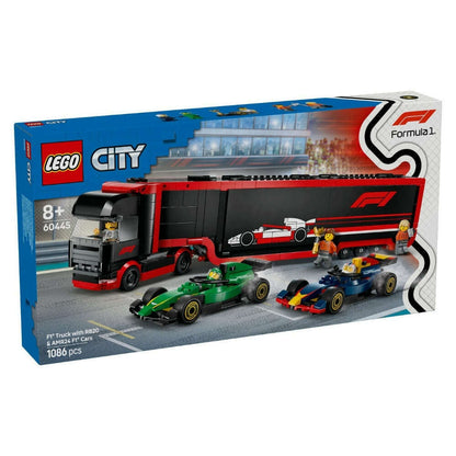 Toys N Tuck:Lego 60445 City F1 Truck with RB20 & AMR24 F1 Cars,Lego City