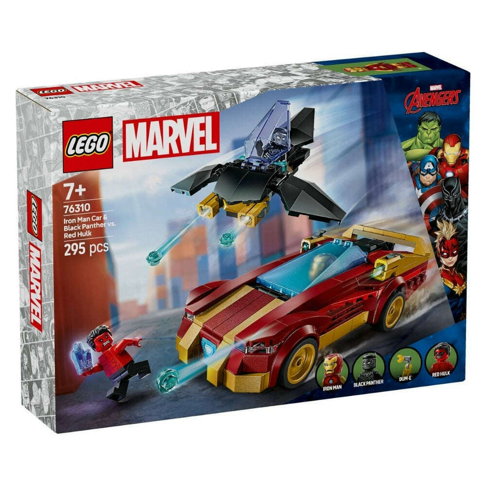 Toys N Tuck:Lego 76310 Marvel Iron Man Car & Black Panther vs. Red Hulk,Lego Marvel