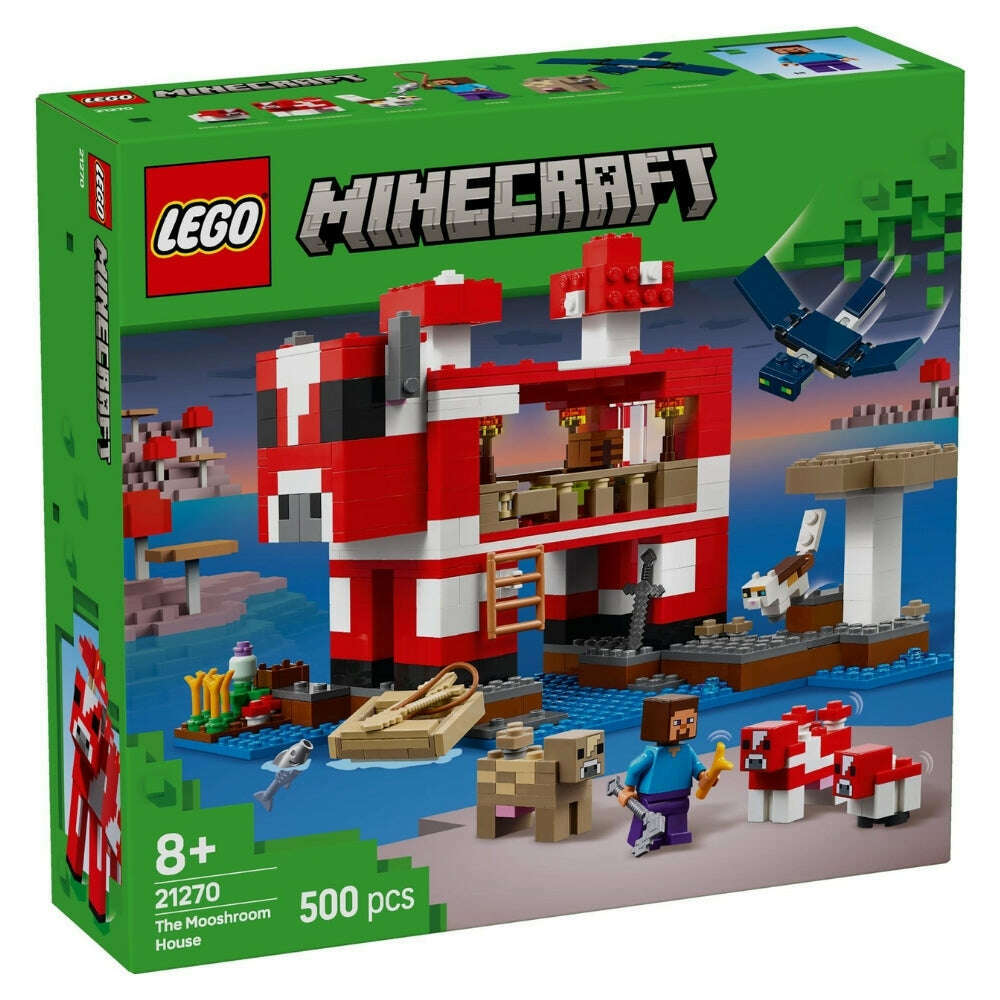 Toys N Tuck:Lego 21270 Minecraft The Mooshroom House,Lego Minecraft