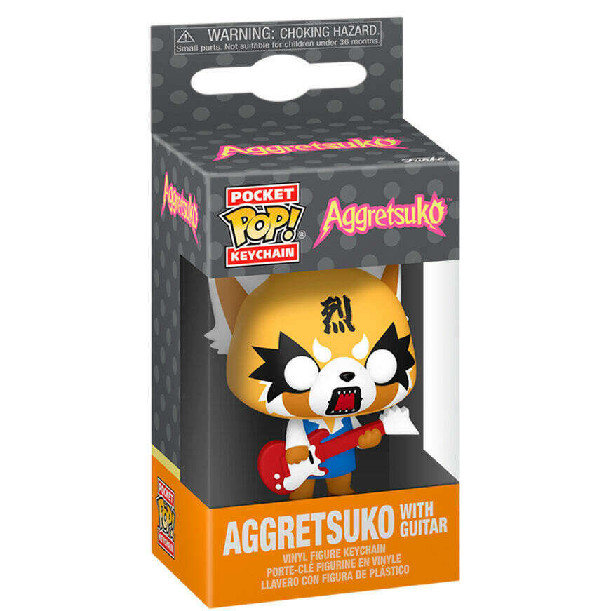 Toys N Tuck:Funko Pocket Pop Keychain - Aggretsuko - Aggretsuko With Guitar,Aggretsuko