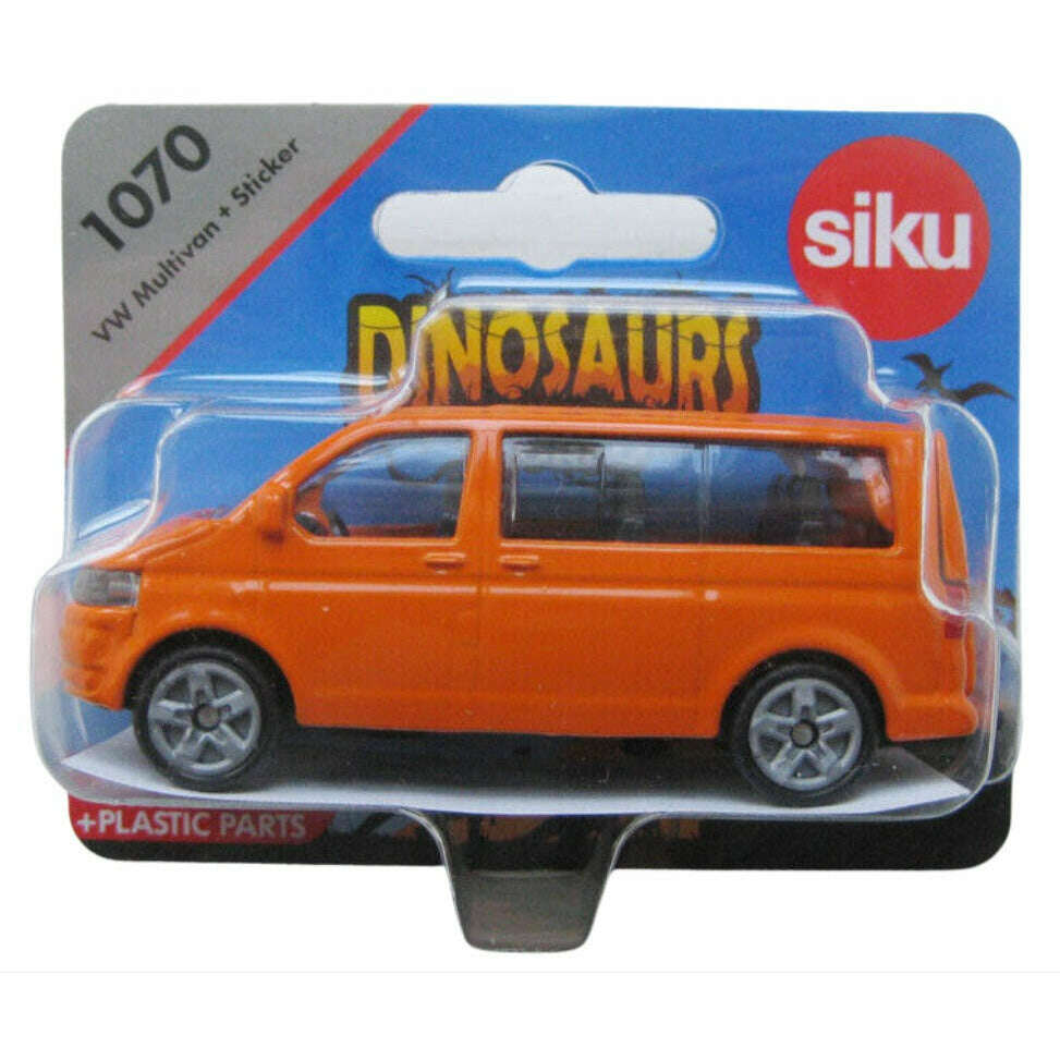 Toys N Tuck:Siku Diecast Vehicle 1070 VW Multivan with Dinosaur Stickers,Siku